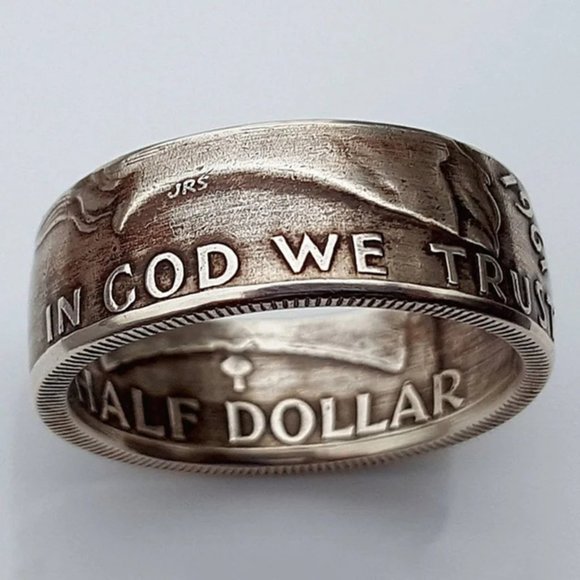 $$$ Awesome 1961 Half Dollar Sterling Silver Band $$$ - Picture 3 of 3